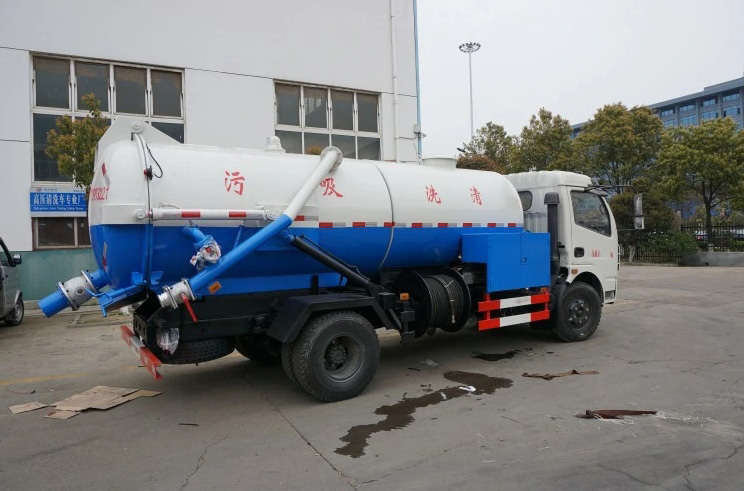 Dongfeng High Suction Pressure Blower Drain 10000L Cleaning Toilet Truck - 图片 2