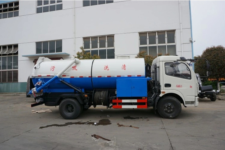 Dongfeng High Suction Pressure Blower Drain 10000L Cleaning Toilet Truck - 图片 3