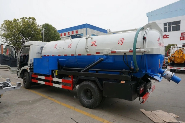 Dongfeng High Suction Pressure Blower Drain 10000L Cleaning Toilet Truck - 图片 4