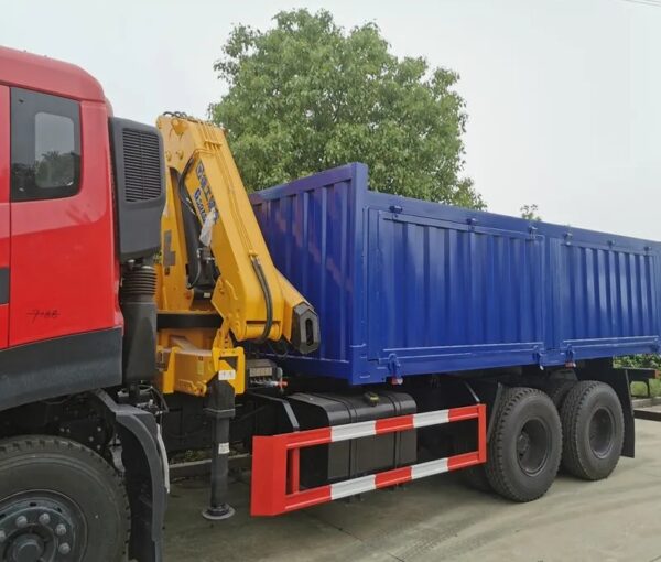 Mounted Construction Loader Crane Dongfeng Dump Truck with 6.3ton 10Ton Knuckle Crane Tipper 6X4 10 Wheels Truck - 图片 5