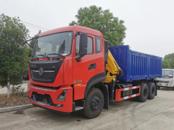 Mounted Construction Loader Crane Dongfeng Dump Truck with 6.3ton 10Ton Knuckle Crane Tipper 6X4 10 Wheels Truck