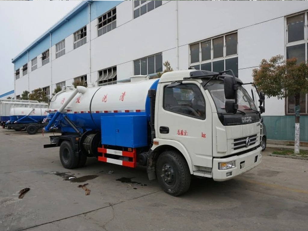 Dongfeng High Suction Pressure Blower Drain 10000L Cleaning Toilet Truck