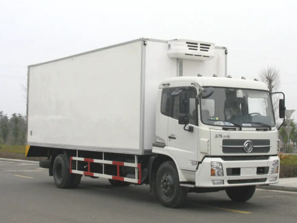 Refrigerated Truck with Rear Hydraulic Platform Fish/Meat/Vaccine/Vegetables Transport Dongfeng 8tons 10tons Refrigerated Truck